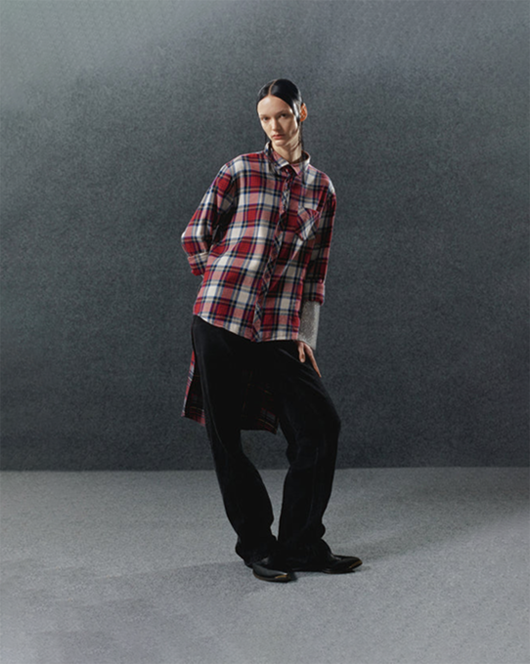 REDESIGNED SHIRT IN TARTAN PLAID