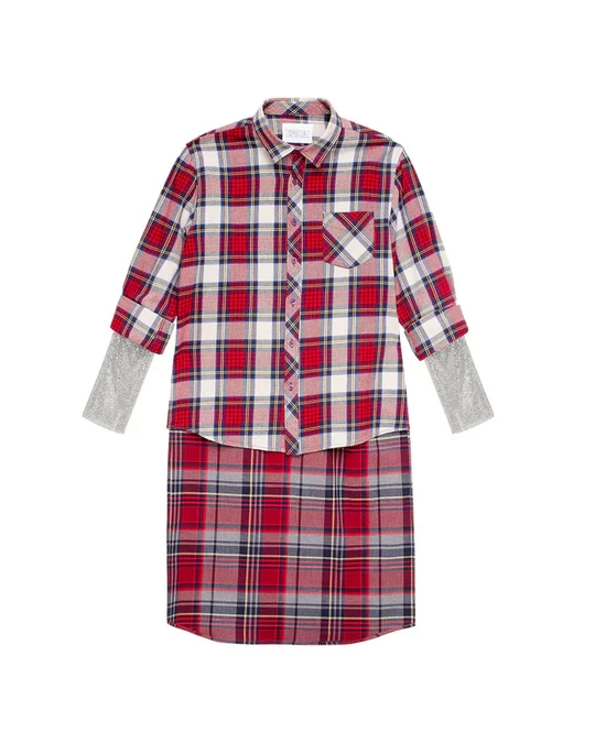 REDESIGNED SHIRT IN TARTAN PLAID