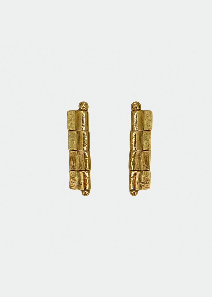 GOLD SEAM JOINT EARRINGS