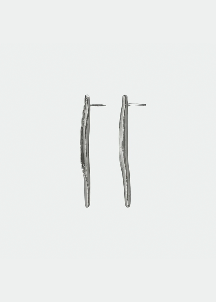 SILVER ROLL EARRINGS