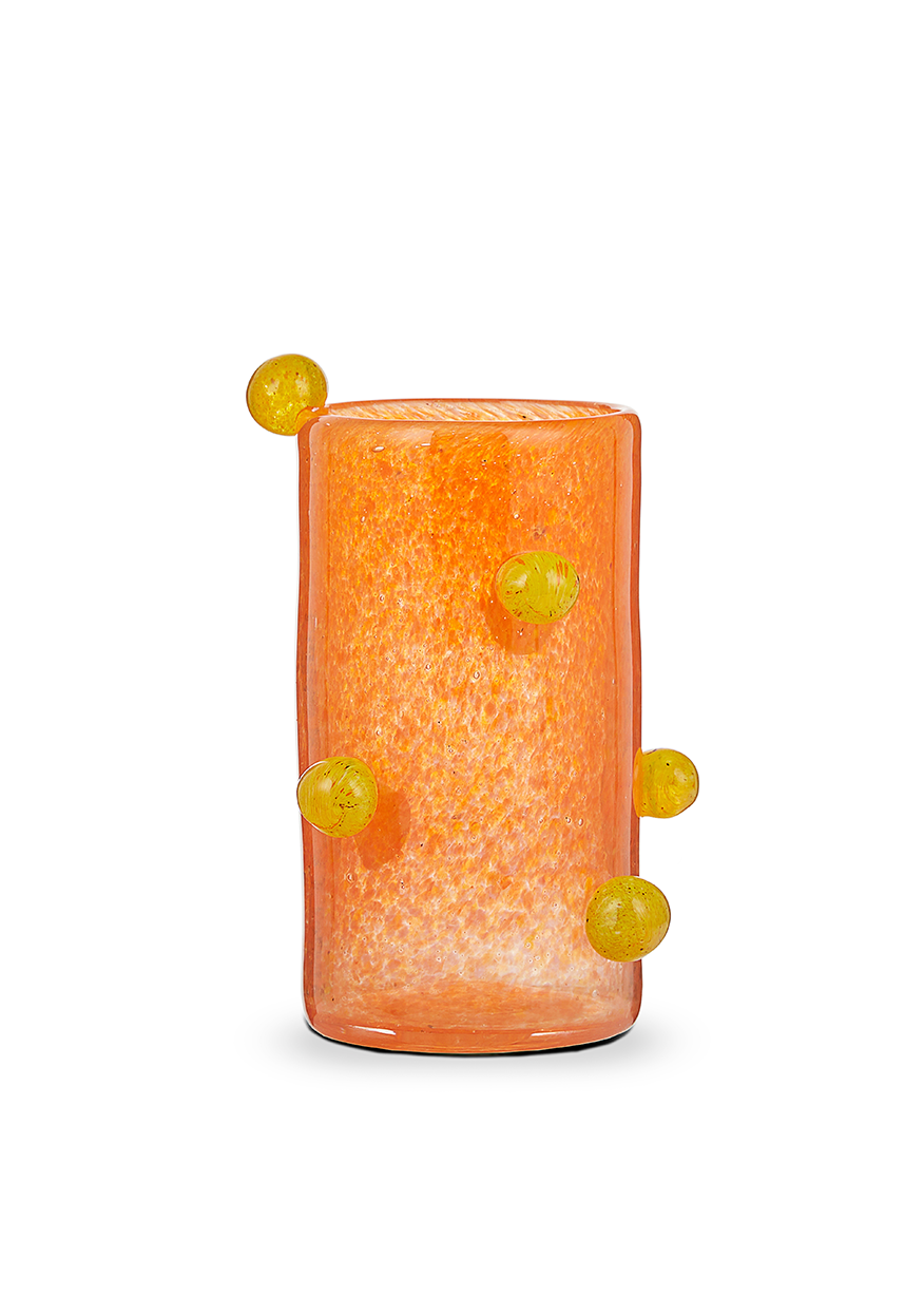 YAKUSH X POLLEN TUMBLER VASE IN RIPE & ORANGE