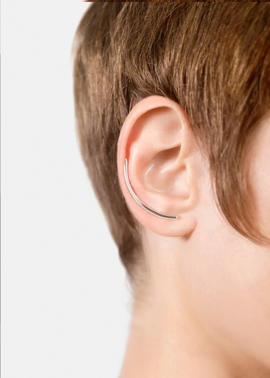 EAR CLIMBER EARRING IN SILVER