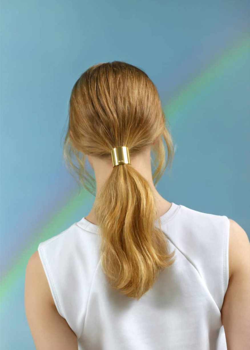 SMALL PONYTAIL CUFF IN GOLD