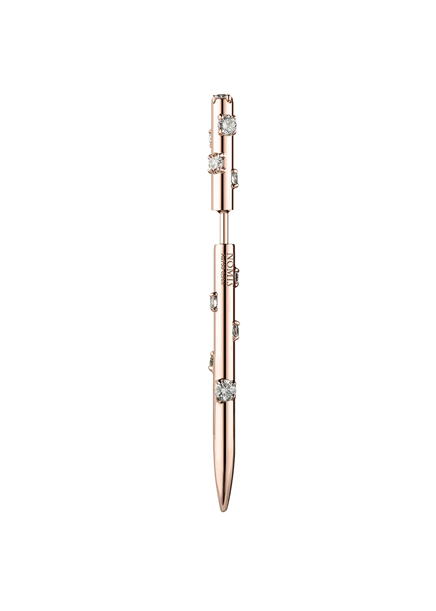 OMOTESANDO EARPIN ROSE GOLD LAB DIAMONDS 18K, 5CM