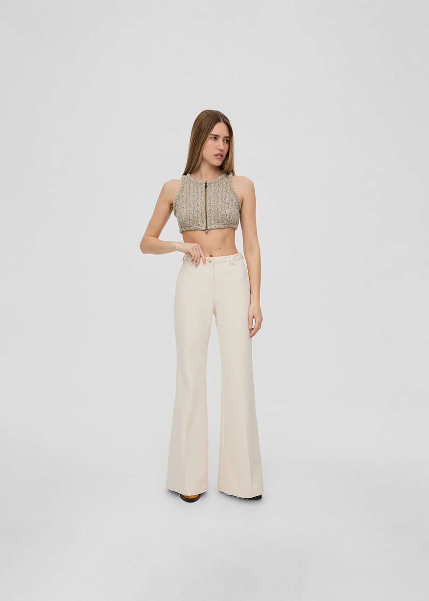 BUTKAT TROUSERS IN CREAM COTTON