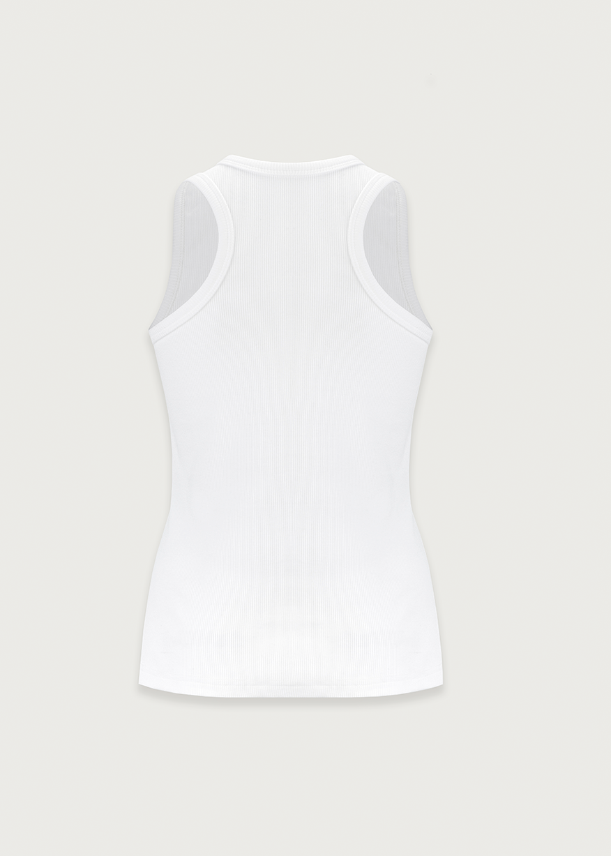 BB MONOGRAM TANK TOP IN WHITE