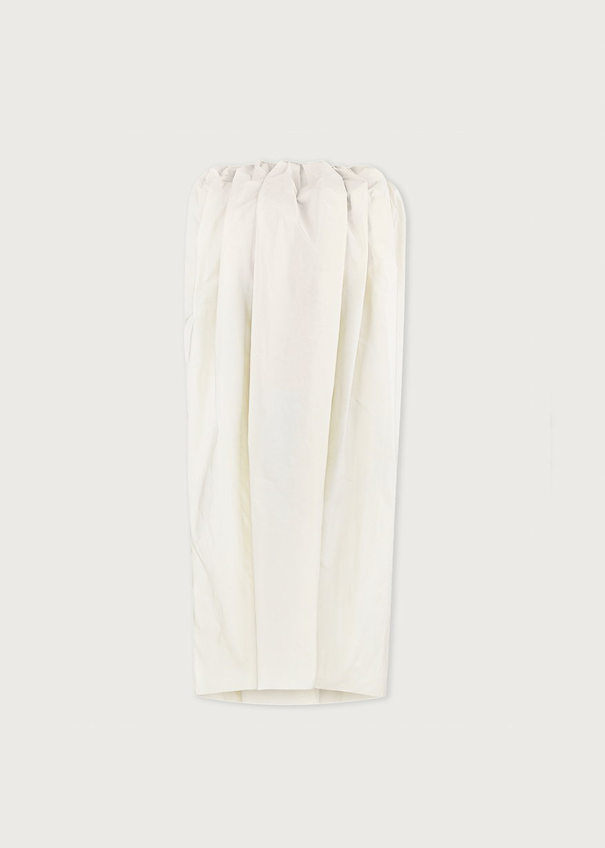 BALLOON LONG SKIRT IN WHITE