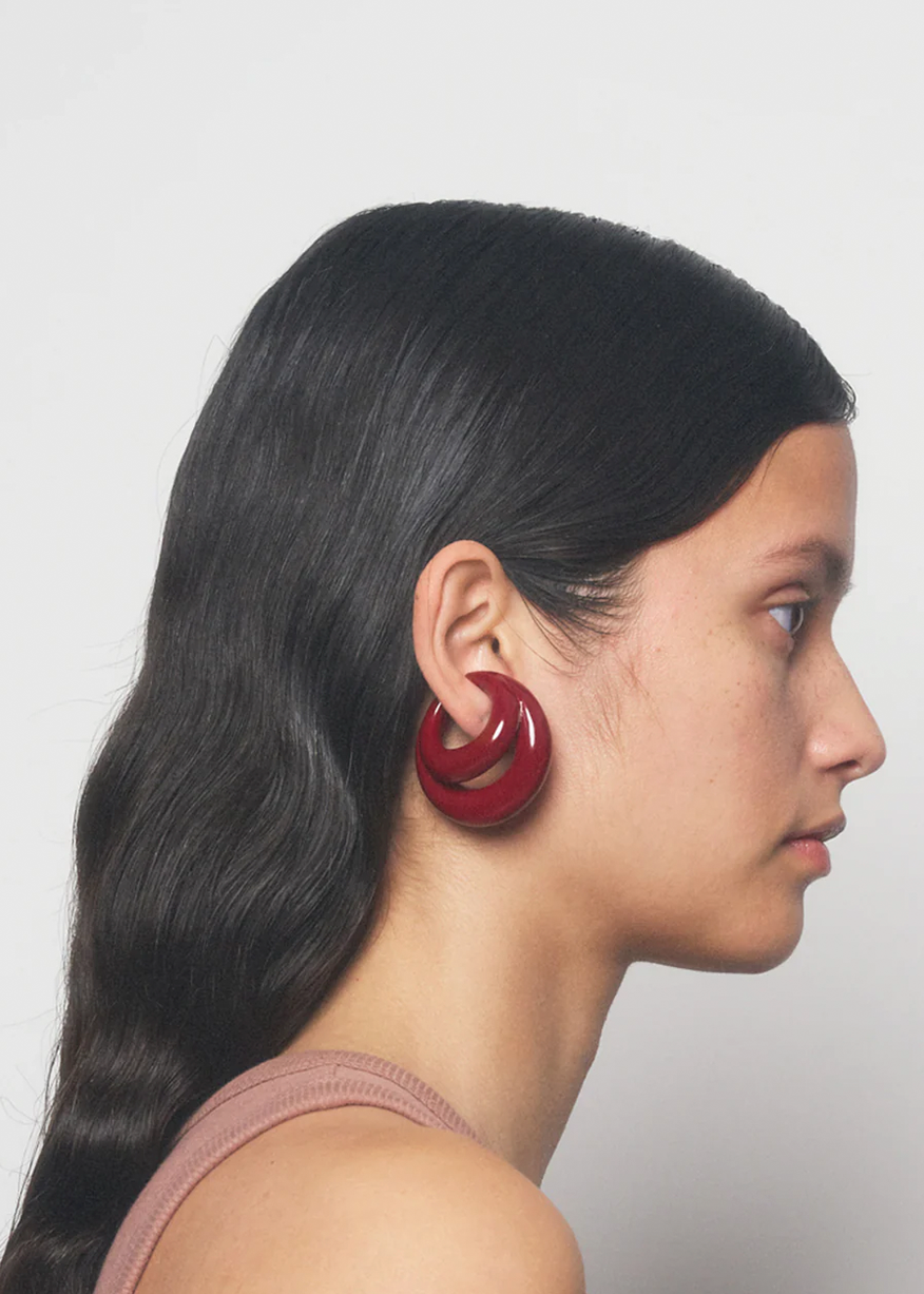 BLOW UP STELLAR EAR CUFF IN RED