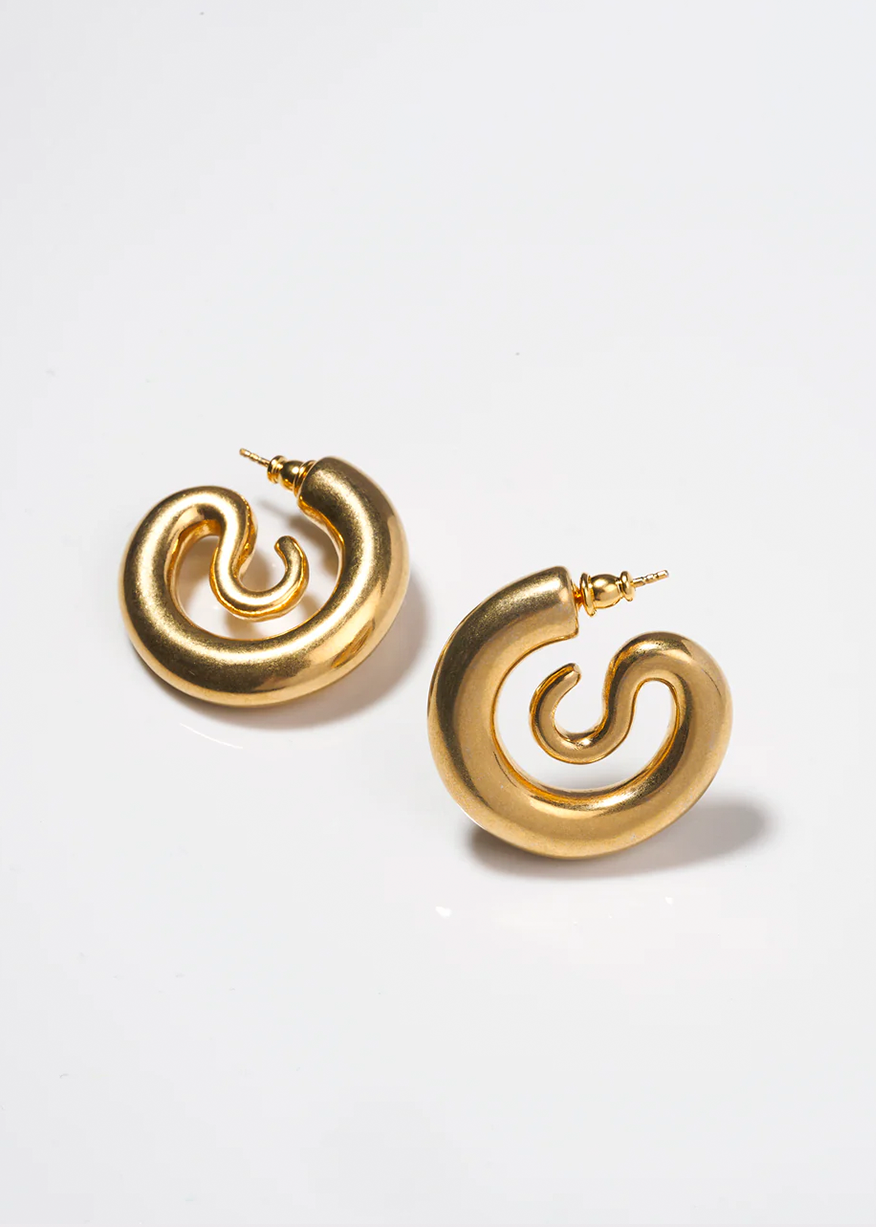 SERPENT HOOPS SMALL IN GOLD