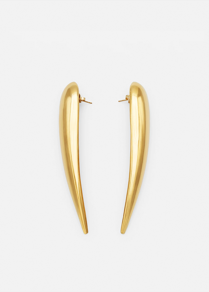 NAIL EARRINGS IN GOLD