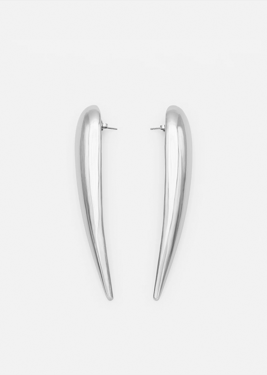 NAIL EARRINGS IN SILVER