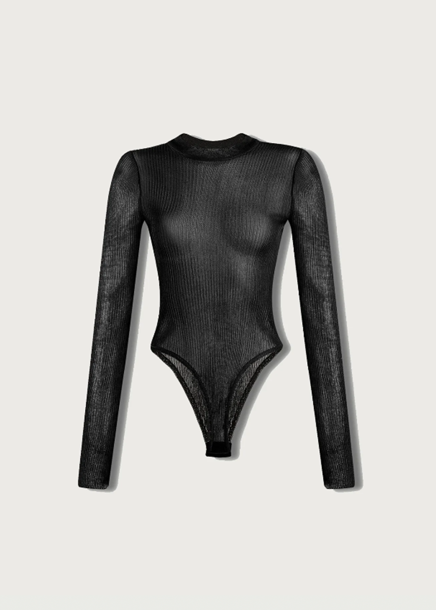 LOW WASTLINE BODYSUIT IN BLACK