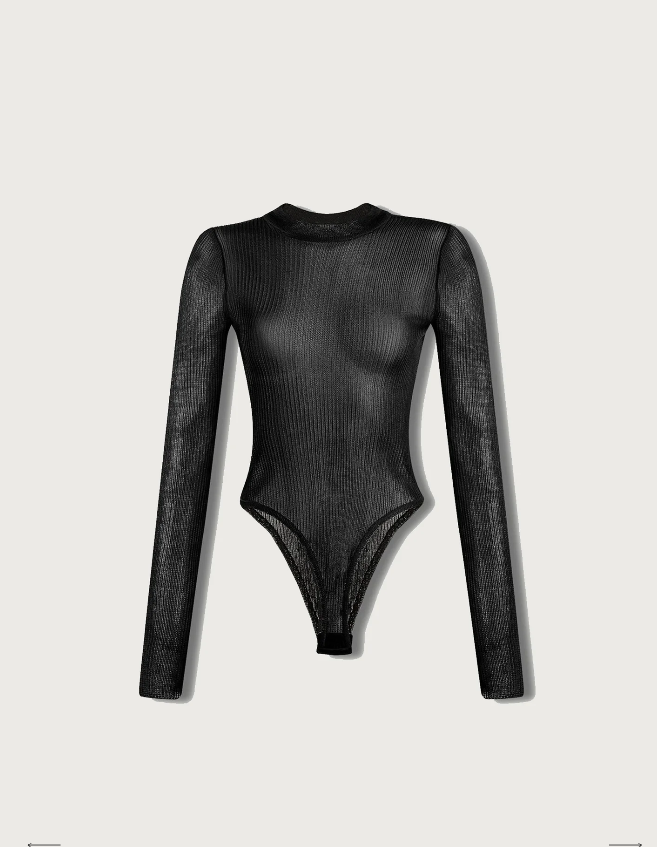 LOW WASTLINE BODYSUIT IN BLACK