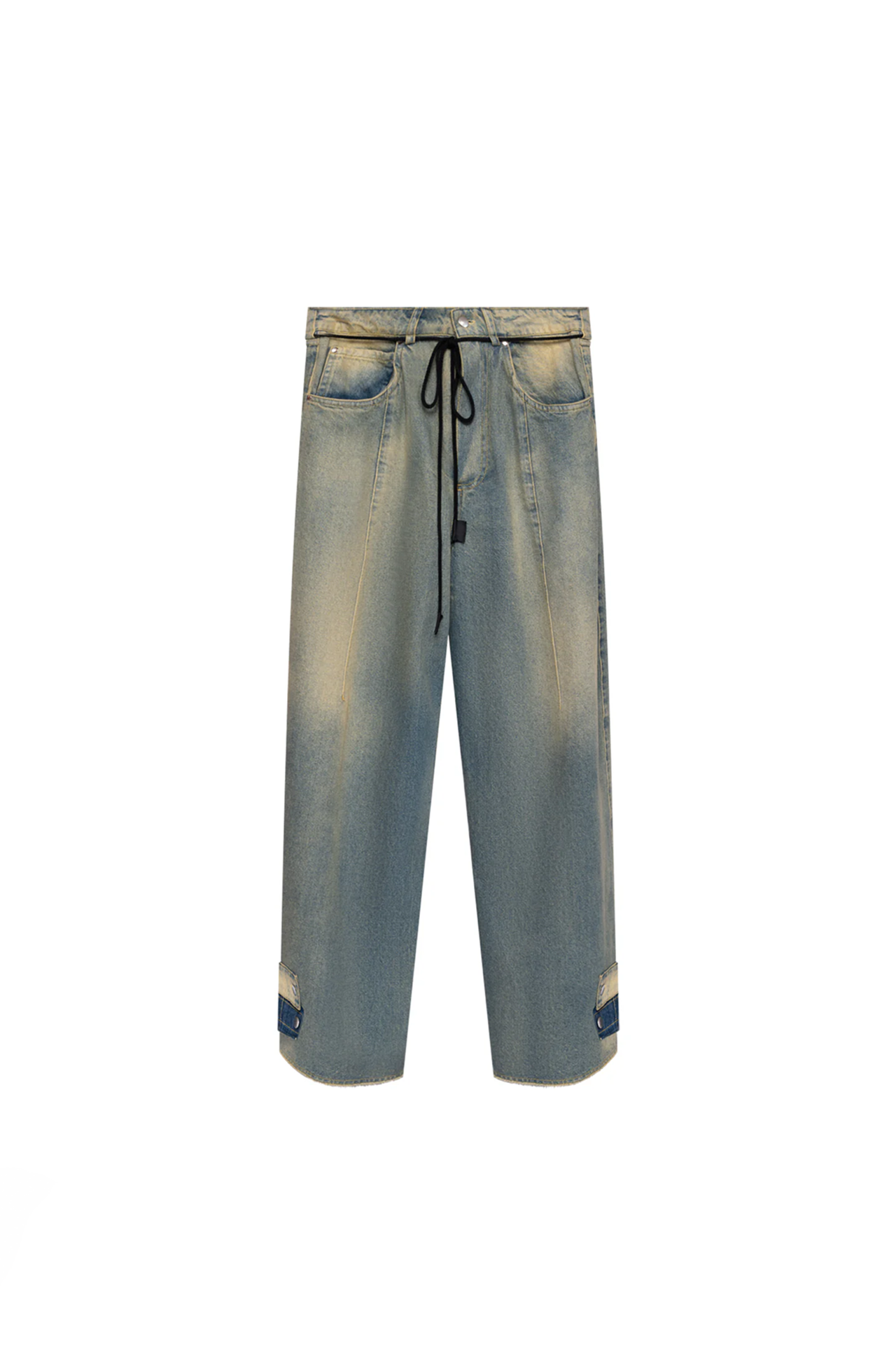 DISTRESSED BAGGY JEANS IN LIGHT BLUE