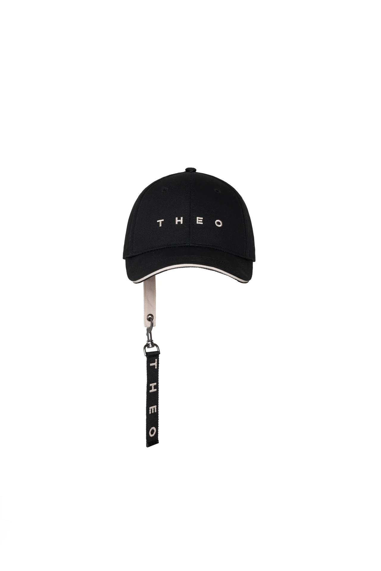 THEO CAP IN BLACK WITH KEYCHAIN