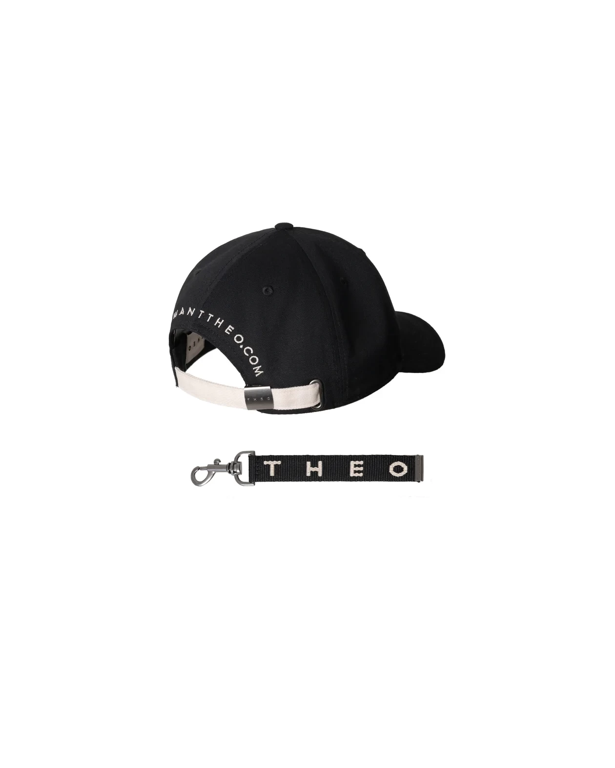 THEO CAP IN BLACK WITH KEYCHAIN