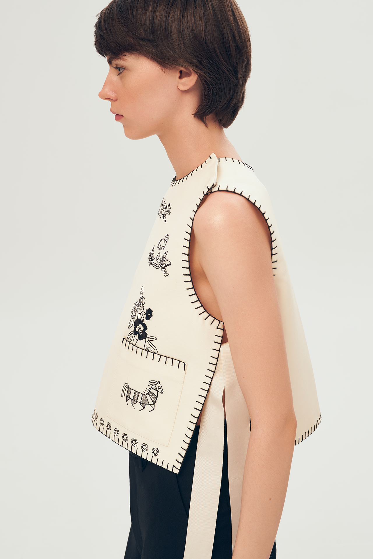 VATSLAVA Embroidered Vest