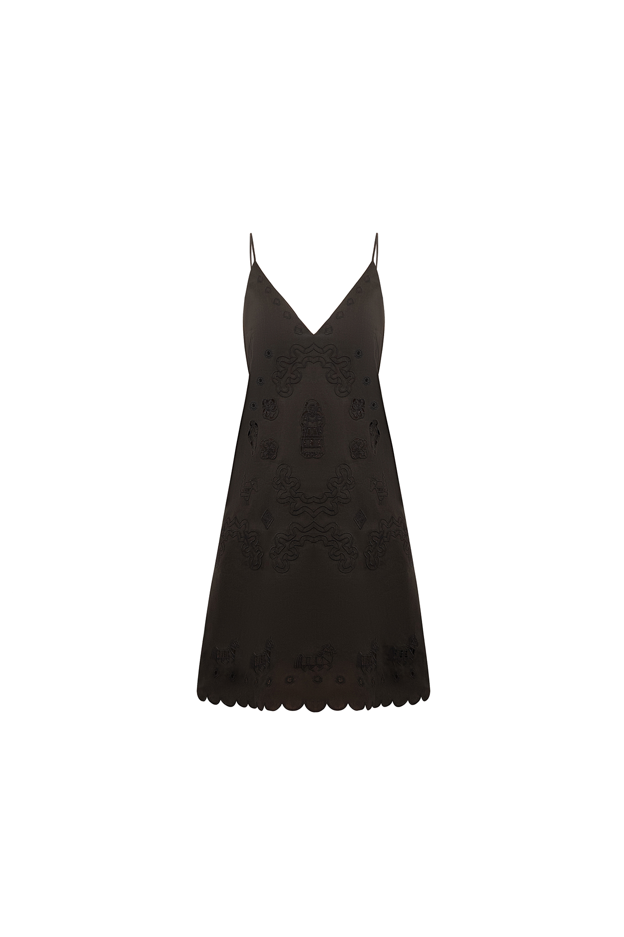 OLIVIIA EMBROIDERED MINI DRESS