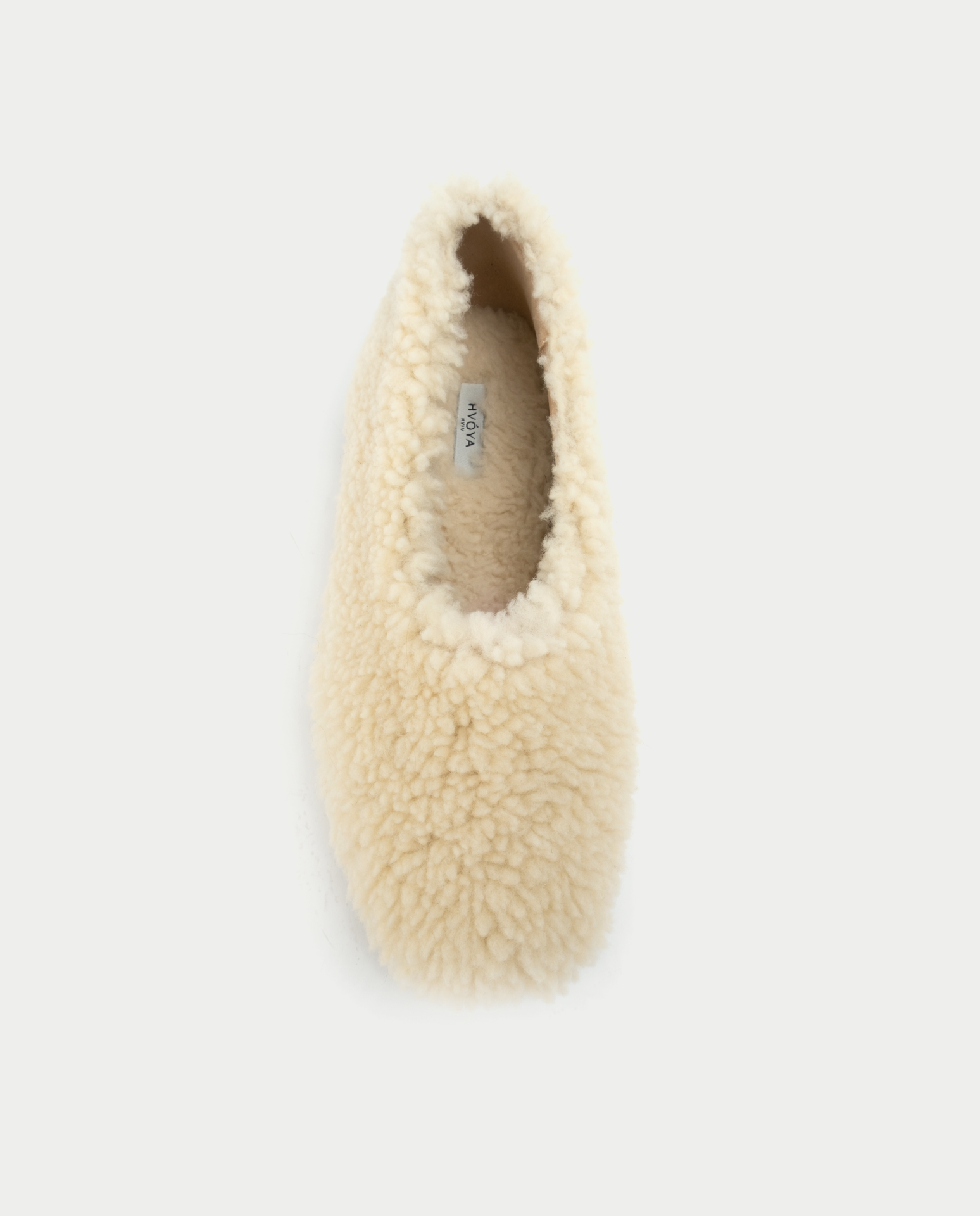 FUR-FUR BALLERINAS IN MILK / SHORT