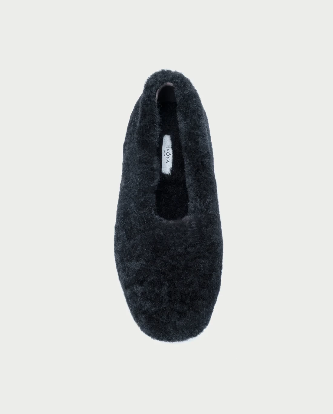 FUR-FUR BALLERINAS IN BLACK / SHORT