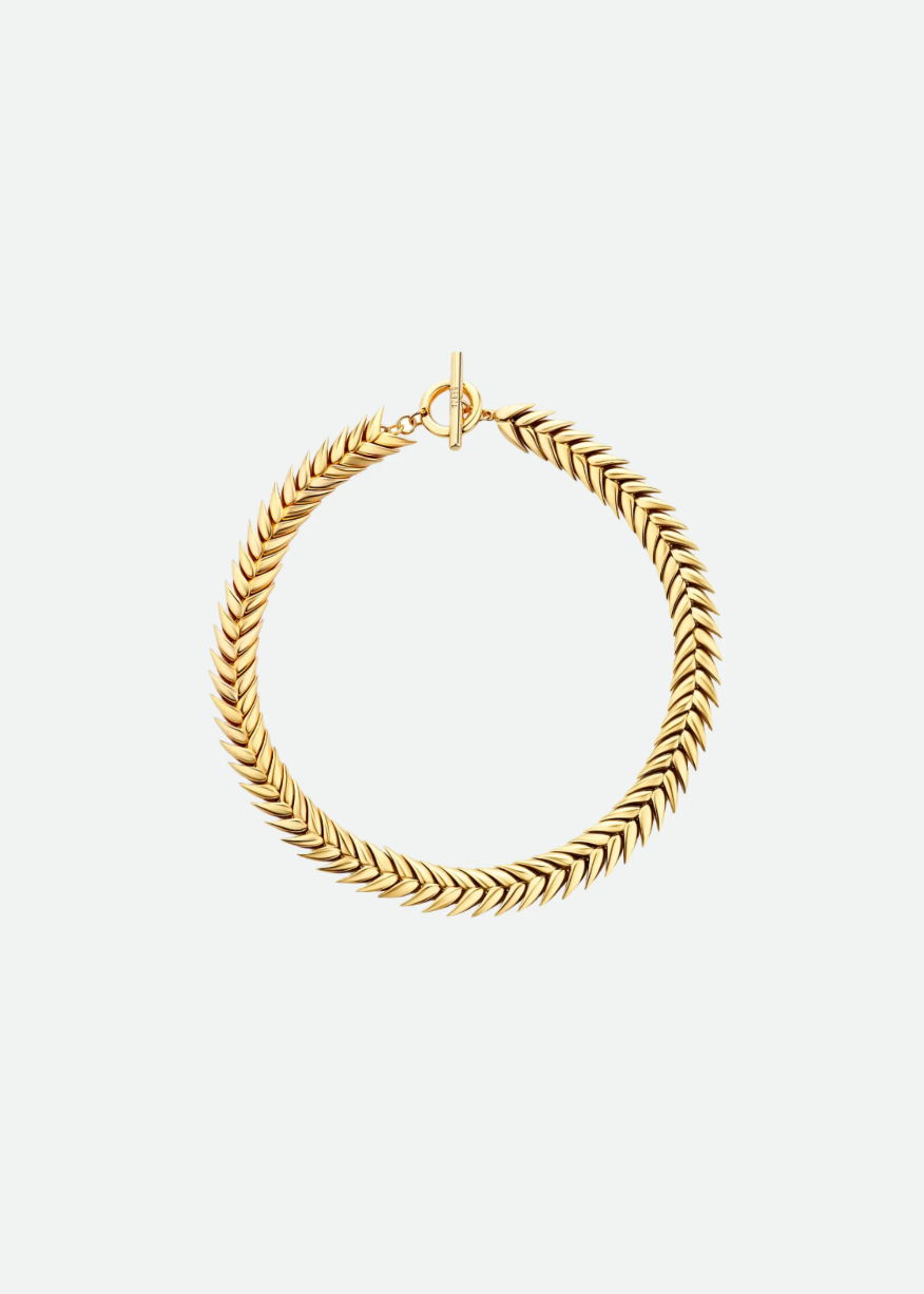 SPIKELET NECKLACE IN GOLD