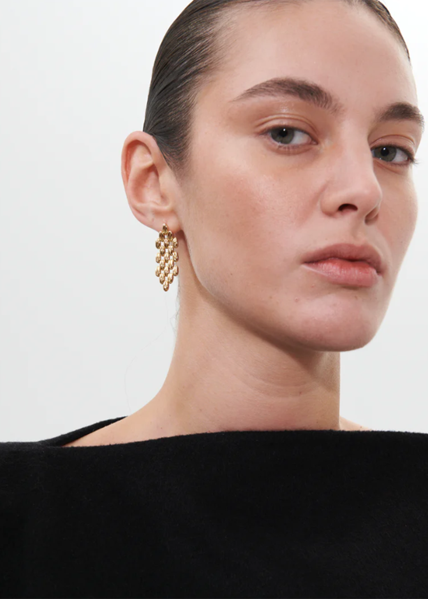 GRAINS EARRINGS IN GOLD