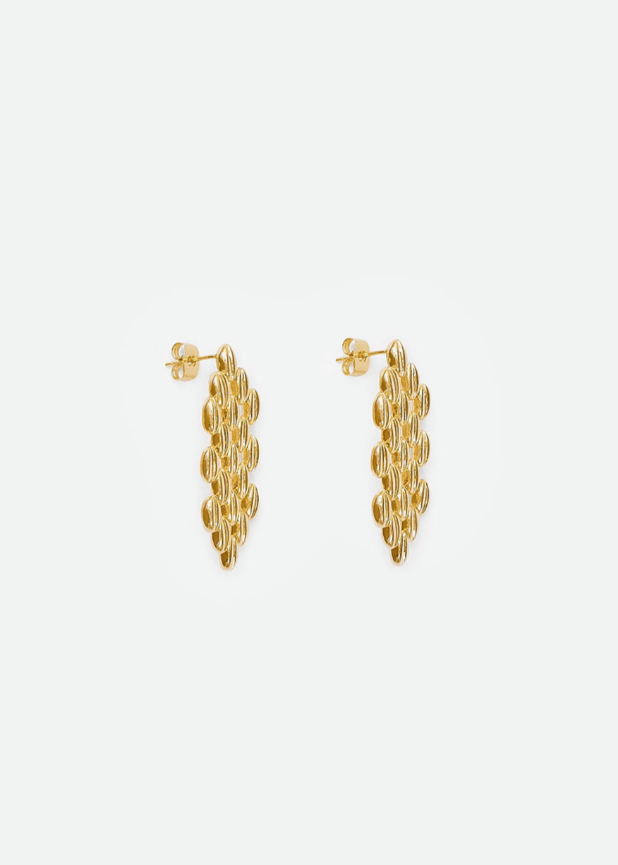 GRAINS EARRINGS IN GOLD