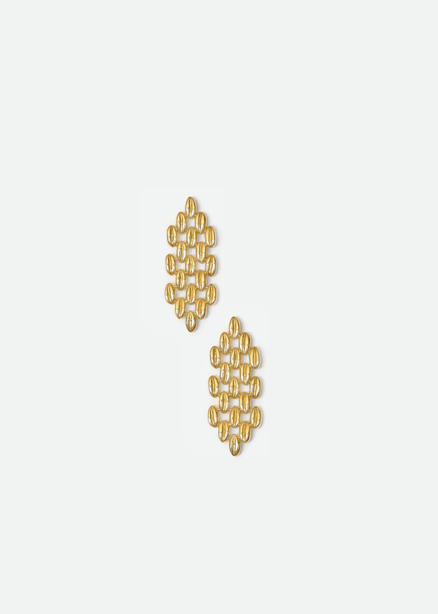 GRAINS EARRINGS IN GOLD