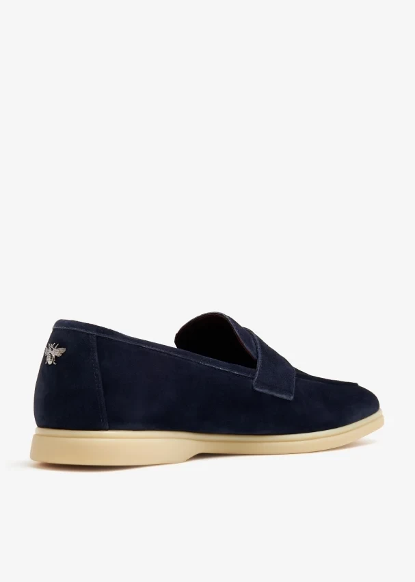 DARK BLUE SUEDE LOISIR GOMME