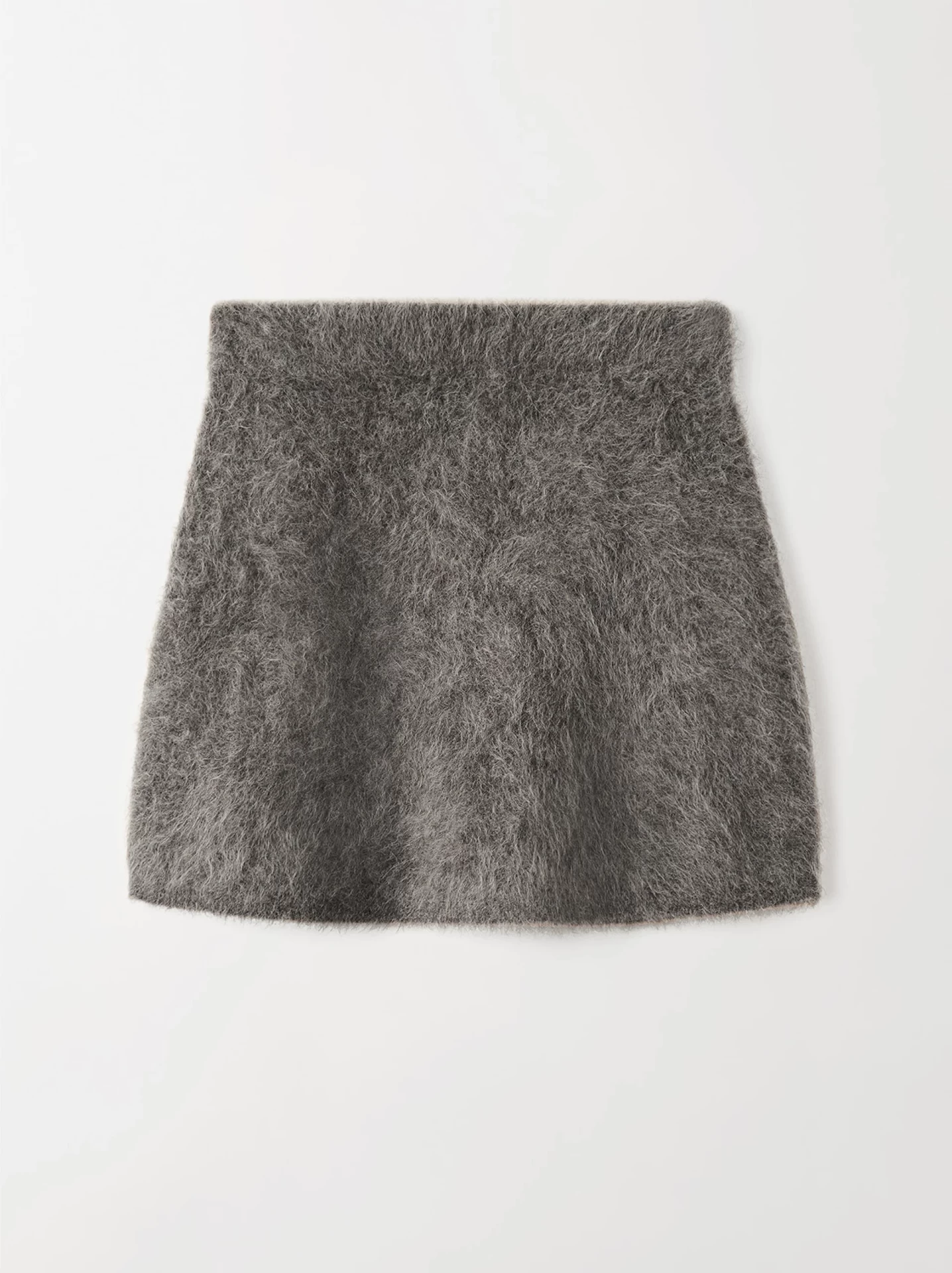 ALPACA MINI SKIRT IN WOOD