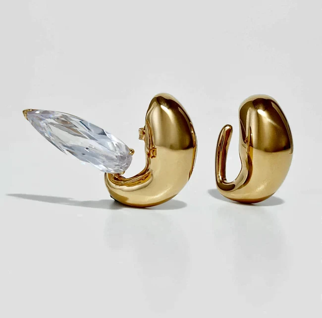 GOLD CLEAR BLOW SHARP ALIEN EAR SET