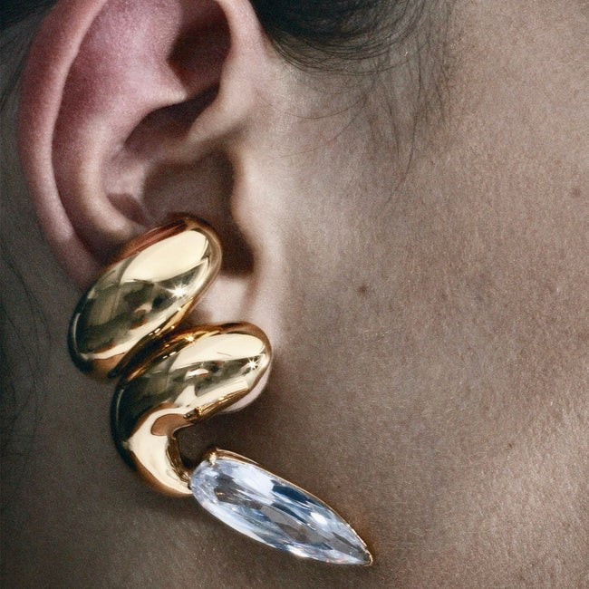 GOLD CLEAR BLOW SHARP ALIEN EAR SET