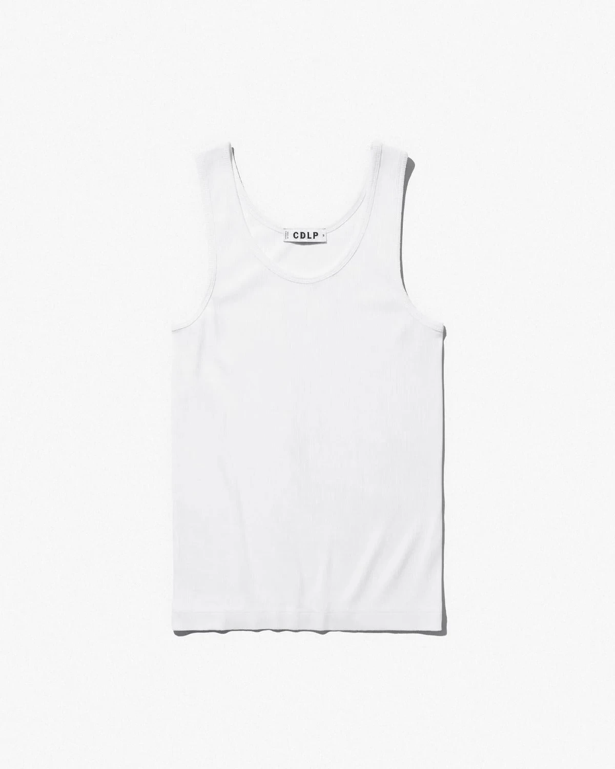 RIB TANK TOP IN WHITE