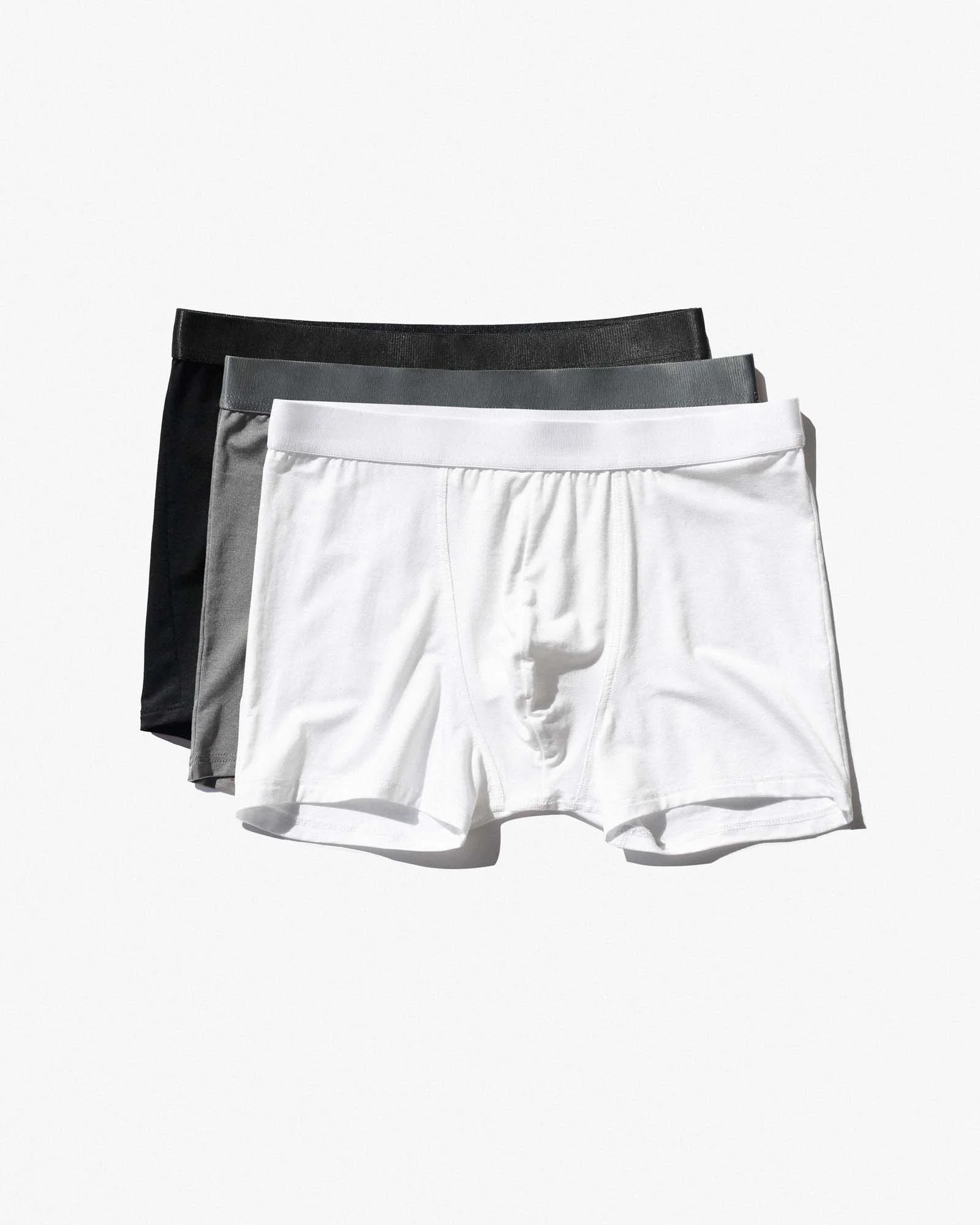 3 x BOXER BRIEFS IN BLACK SKY GREY WHITE