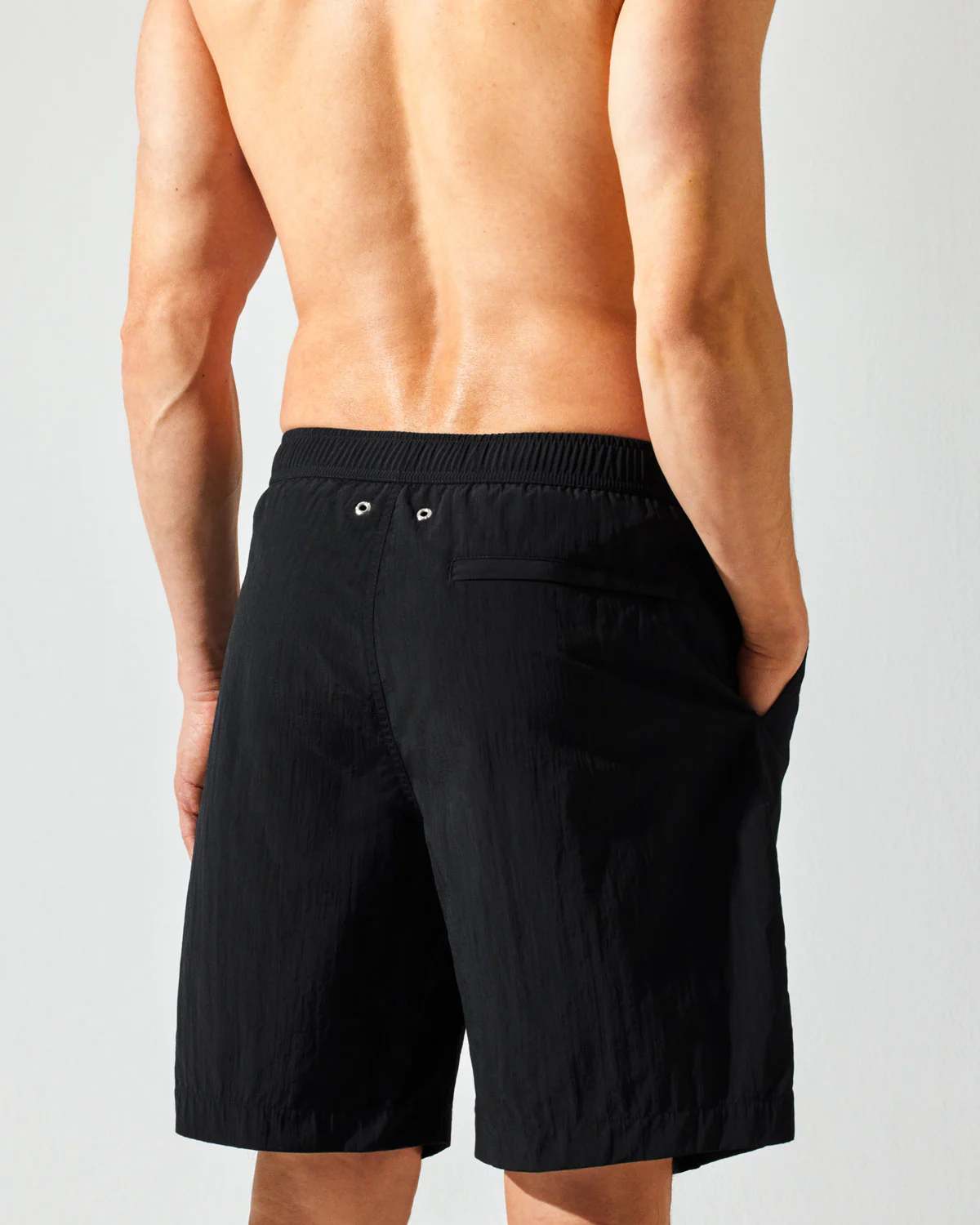 BERMUDA SWIM SHORTS IN BLACK