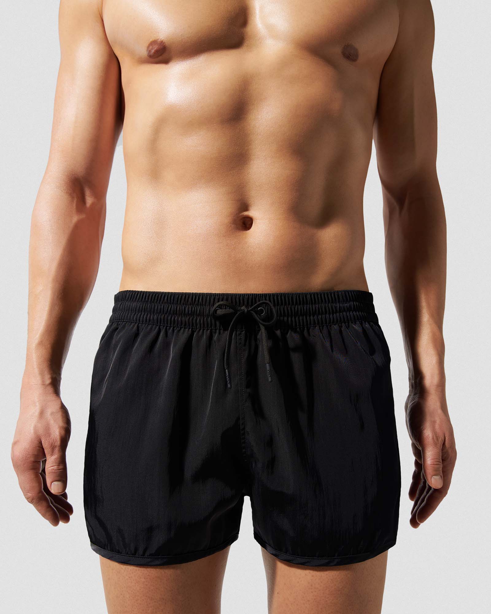 SWIM P-NYLON SHORTS IN BLACK