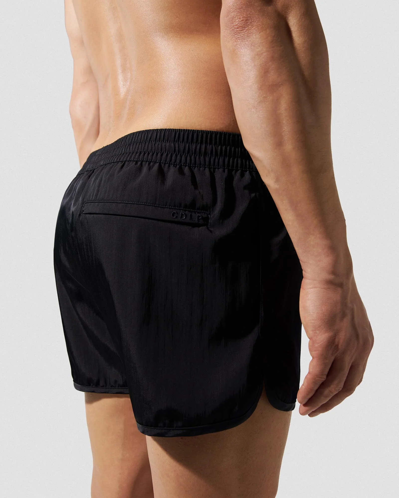 SWIM P-NYLON SHORTS IN BLACK