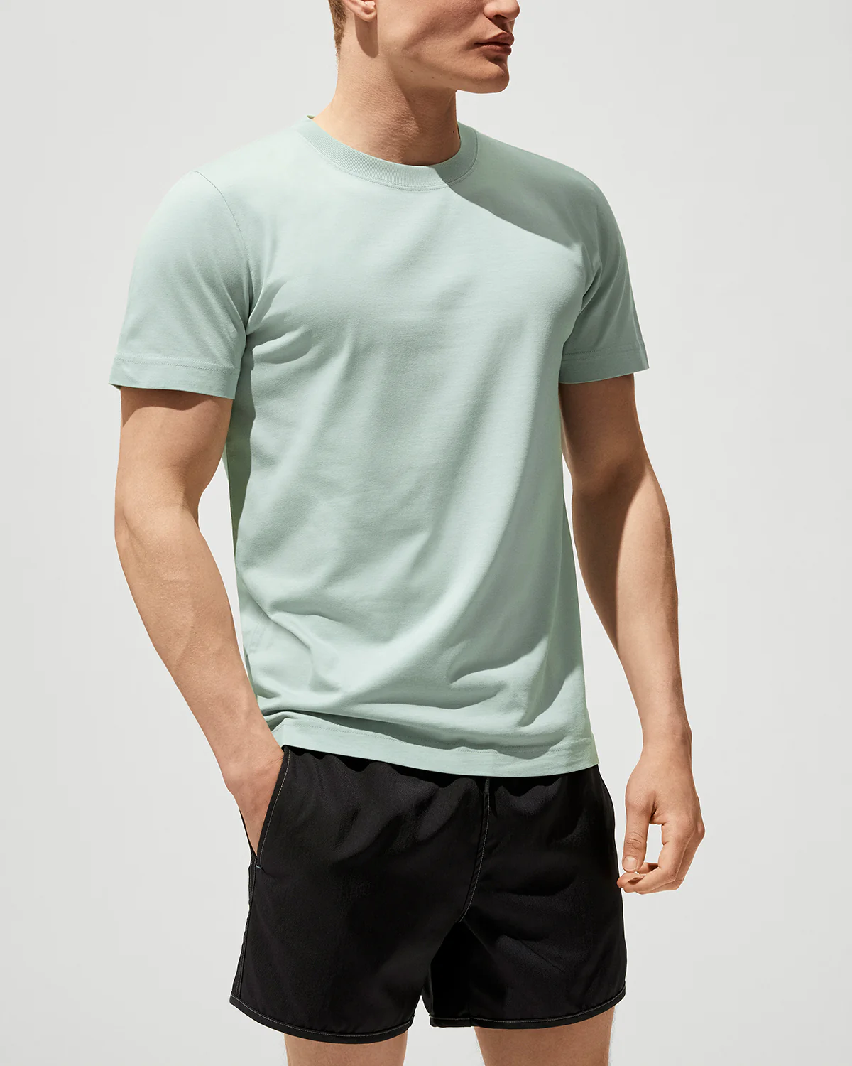 MIDWEIGHT T-SHIRT IN BLUE MIST