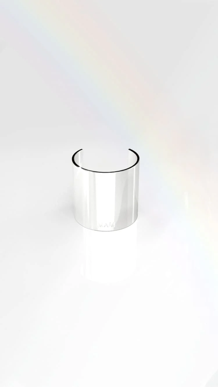 SMALL PONYTAIL CUFF IN SILVER