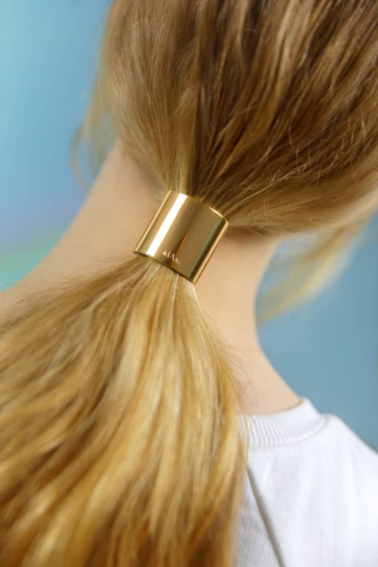 SMALL PONYTAIL CUFF IN GOLD