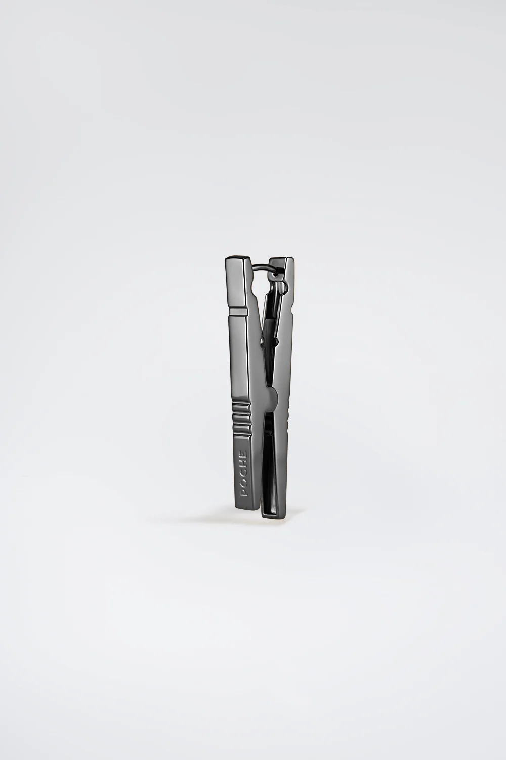 CLOTHESPIN MONO BLACK RHODIUM PLATED