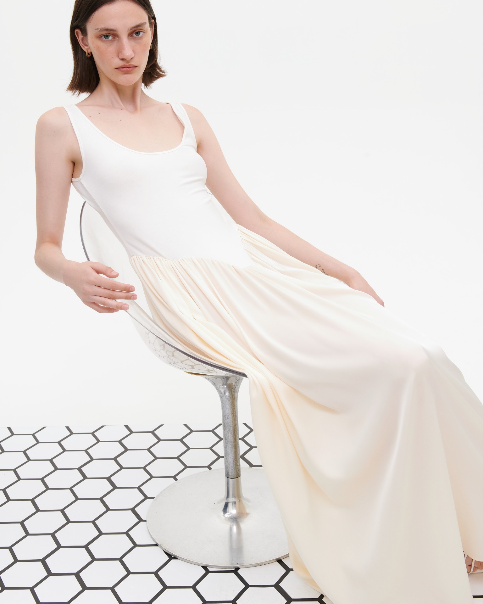 ANNA DRESS IN IVORY