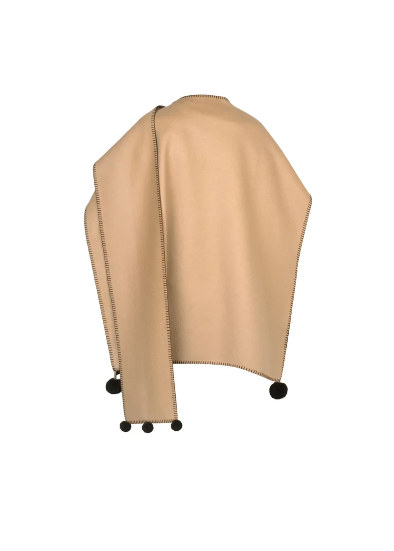 ASYMMETRIC PONCHO IN BEIGE