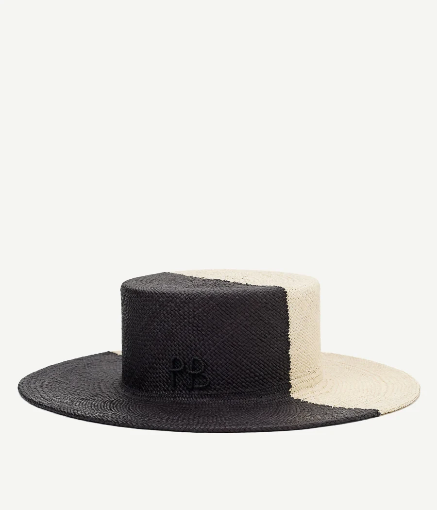 CANOTIER HAT BLACK/WHITE