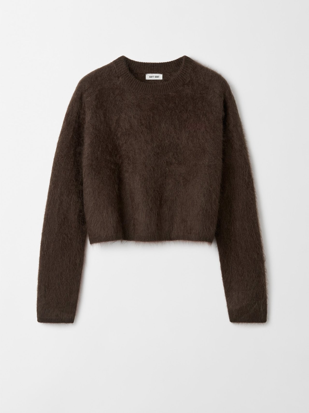 BRUSHED CREWNECK IN MOCHA