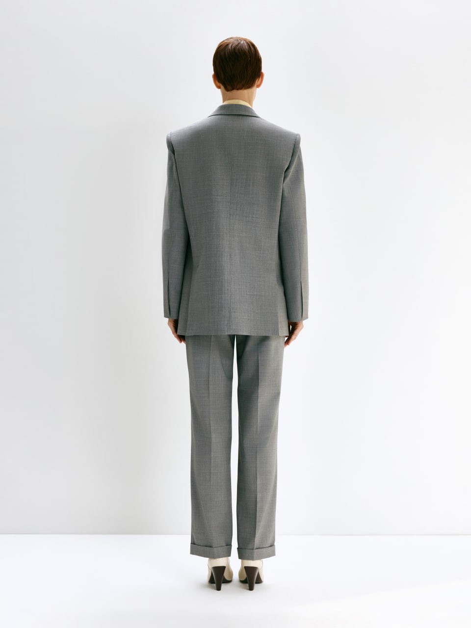 BUREAUCRACY JACKET IN GREY MELANGE