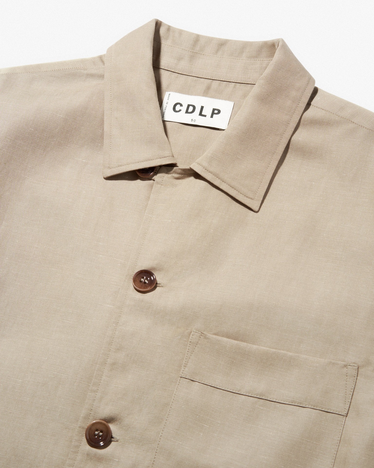 CAMP COLLAR SHIRT AND TROUSERS IN HAZEL BEIGE