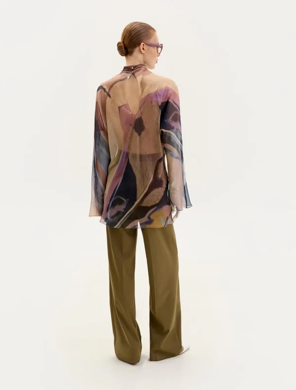 CHIFFON BLOUSE IN ABSTRACT PRINT