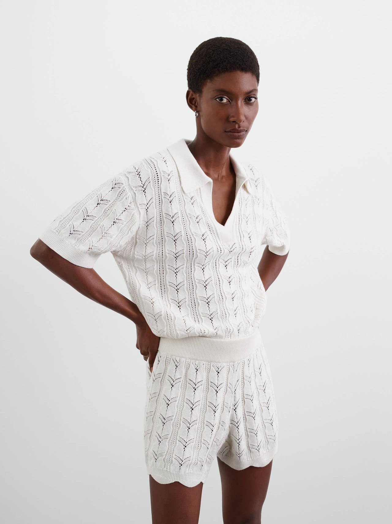 CROCHET PIQUE IN WHITE