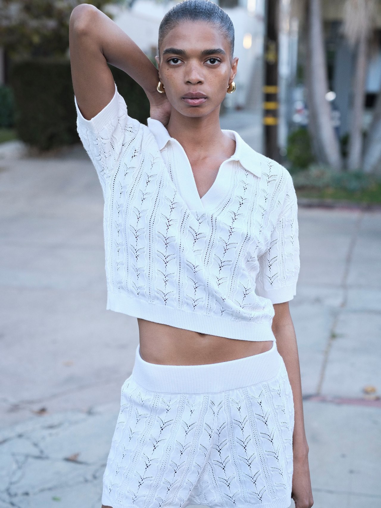 CROCHET PIQUE IN WHITE
